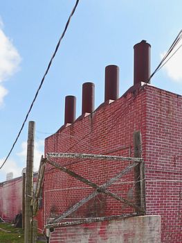 exterior of vintage smoke house