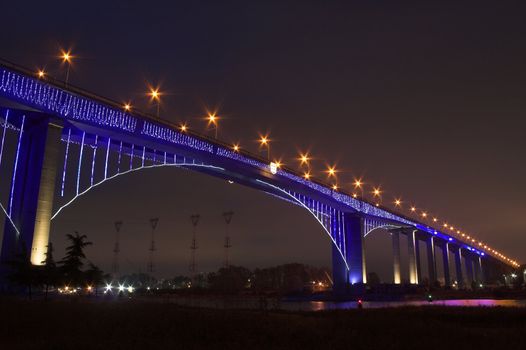 Bridge at night,Varna,Bulgaria