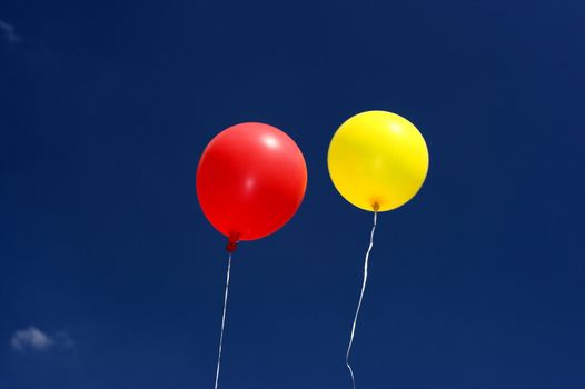 Colorful balloons on the sky 