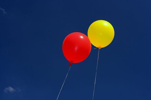 Colorful balloons on the sky 