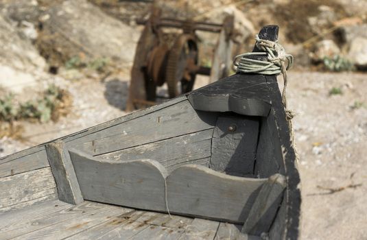 Picture of a bow of a fishing boat