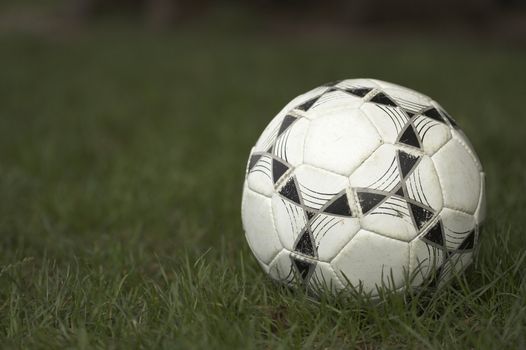 Soccer ball on the grass