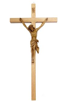 A a crucifix isolated on white background
