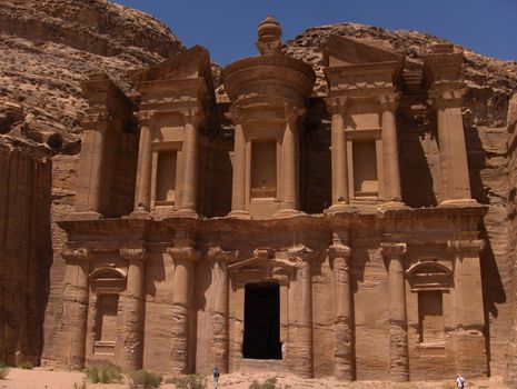 Monument at the Petra archaeological site in Jordan.