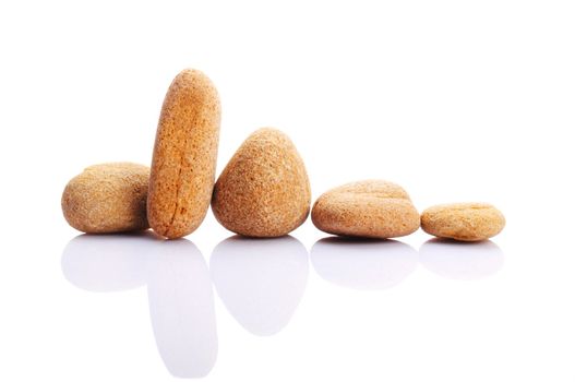 zen stones or pebbles showing spa concept isolated on white background