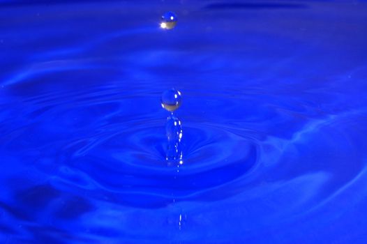 fresh water drop splashing in fresh cool water