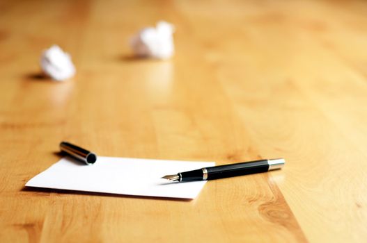 creative work in business office with selective focus
