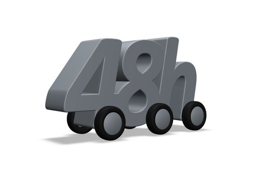 48h on wheels - 3d illustration