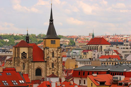 Prague Rooftops, looking from Charles Bridge Tower, Czech Republic