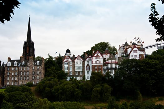 Houses of the old town in Edimburgh, Scotland