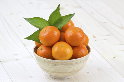 bowl of fresh tangerines