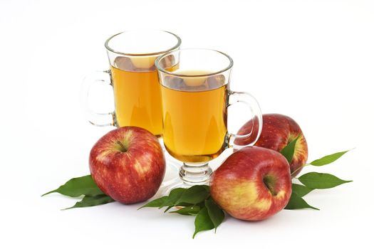 apple juice and some fresh fruits