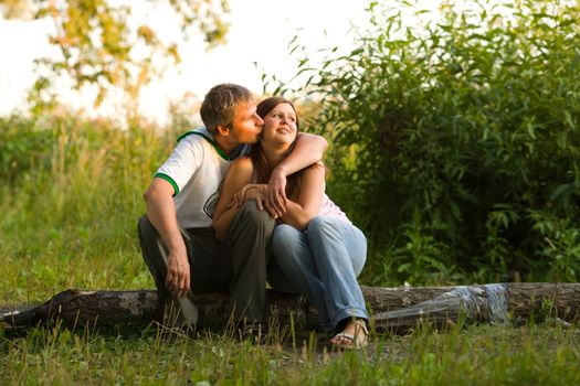 Happy Couple spending time together outdoors