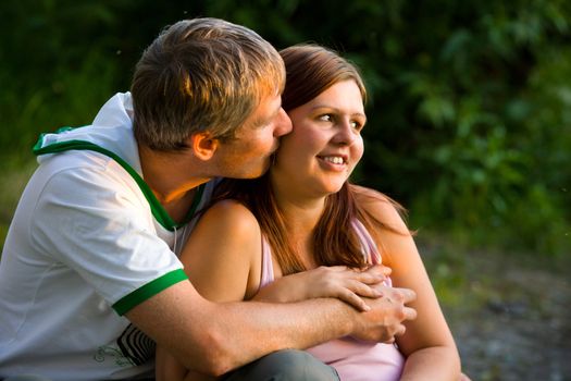 Happy Couple spending time together outdoors