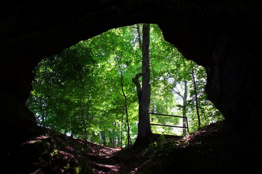 Entrance to Cave Spring along the Natchez Trace Parkway of northern Alabama.