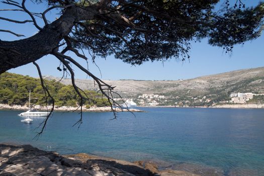 The beautiful coastline of Dubrovnik, Croatia 