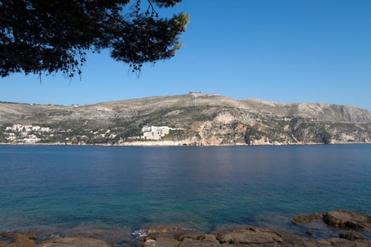 The beautiful coastline of Dubrovnik, Croatia 