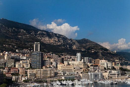 The skyline and harbor of downtown Monaco