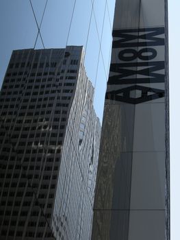 detail photo of MoMA museum in Manhattan, New York