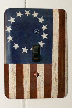 american light switch with a usa flag on it