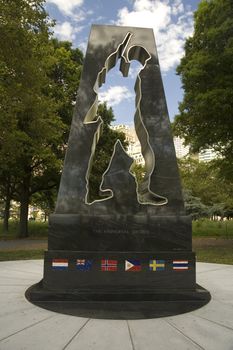 Memorial for the war in Korea, in the south of Manhattan