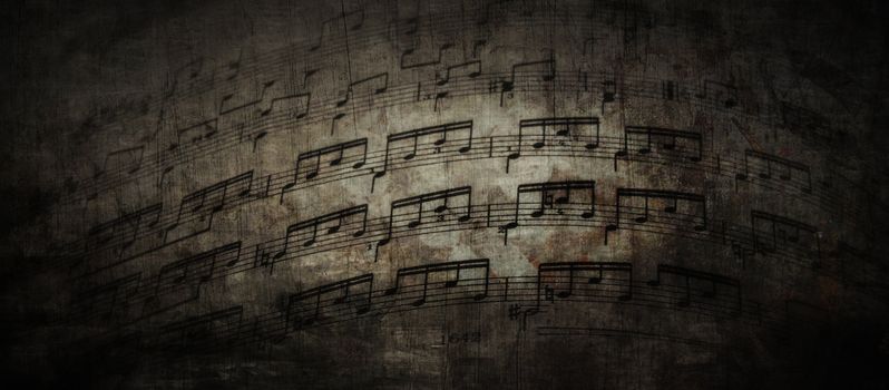 musical background in grunge style