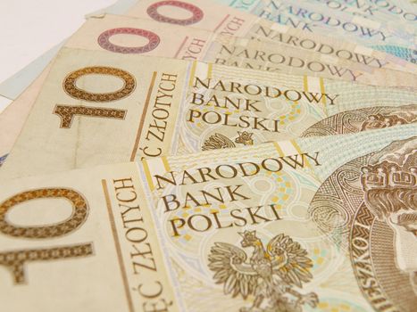 Polish zloty currency money - banknotes and coins
