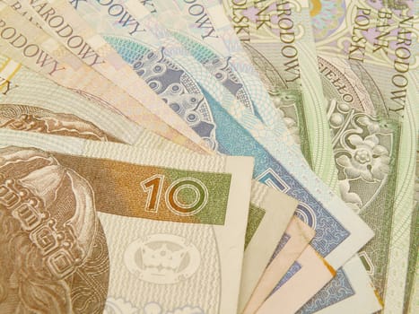 Polish zloty currency money - banknotes and coins