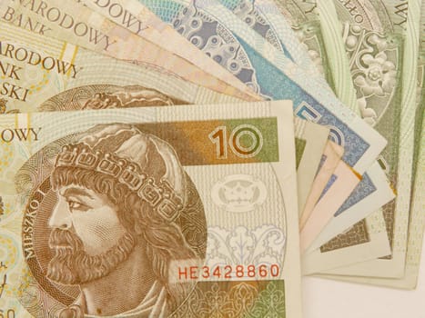 Polish zloty currency money - banknotes and coins