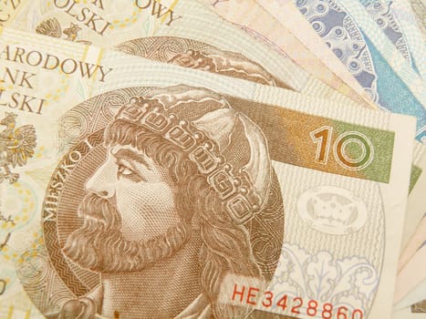 Polish zloty currency money - banknotes and coins