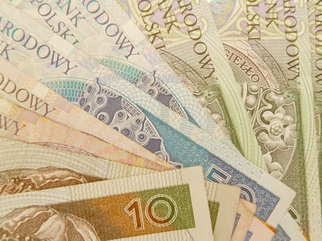 Polish zloty currency money - banknotes and coins