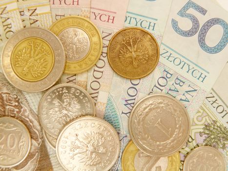 Polish zloty currency money - banknotes and coins