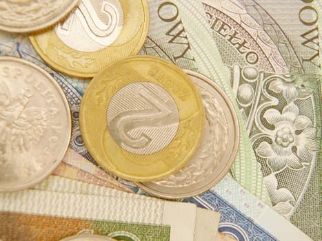 Polish zloty currency money - banknotes and coins