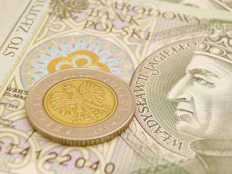 Polish zloty currency money - banknotes and coins