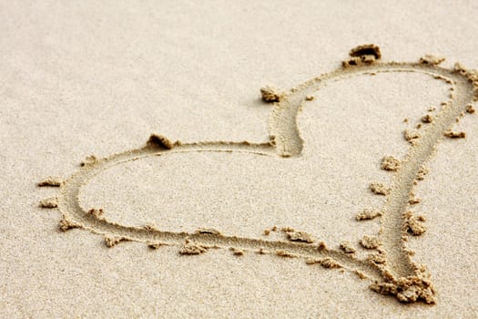 love in sand