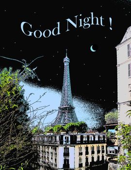 After strolling in Paris all day long, good night, sleep tight.