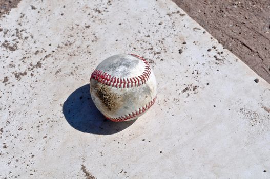 Baseball Close Up on Home Plate