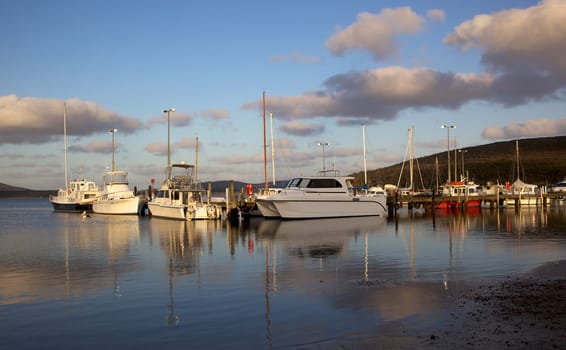The marina at Oyster Harbour in Albany, Western Australia.