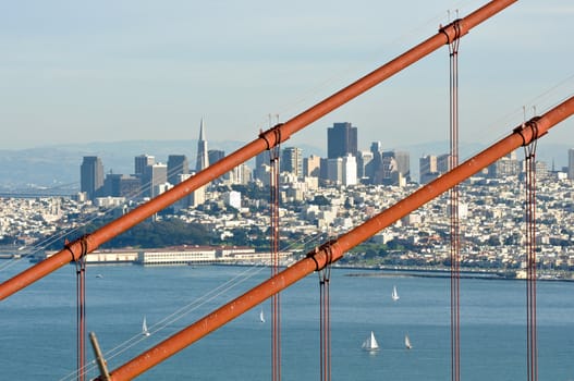 Golden Gate Bridge with San Francisco in Background