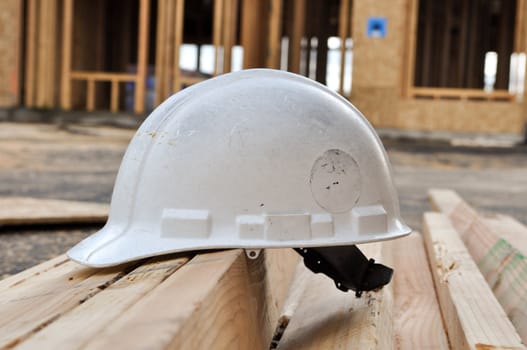 Hard Hat at New Home Construction Site
