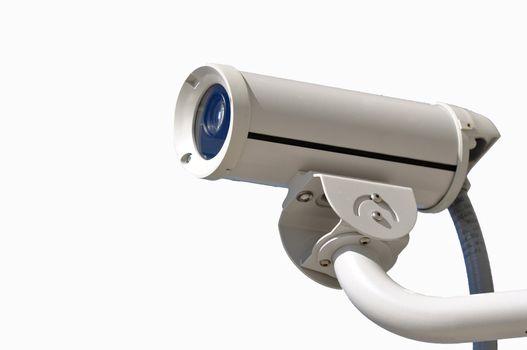 Isolated Security Video Camera on White
