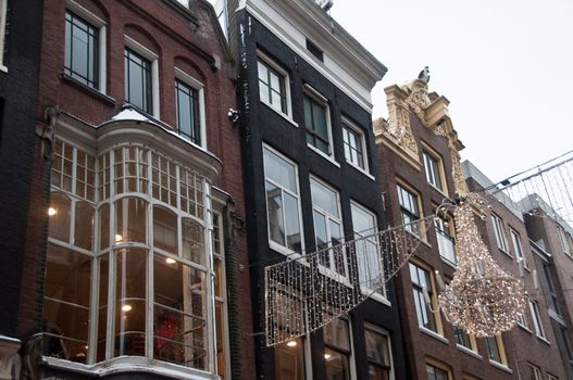christmas street lighting in Herengracht street, Amsterdam