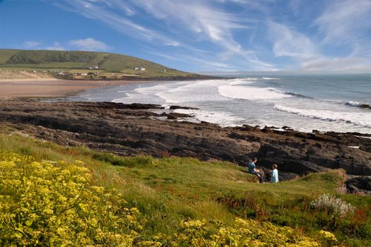 By the sea at Woolacombe in North Devon, England.