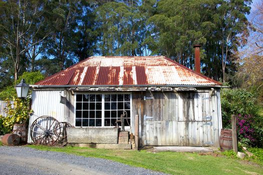 The old Blacksmith's Shop in the Kotorigo-Kerikeri Basin Heritage Area of North Island, New Zealand.