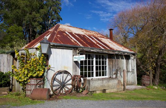 The old Blacksmith's Shop in the Kotorigo-Kerikeri Basin Heritage Area of North Island, New Zealand.