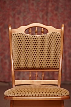 Old, decorated chair detail