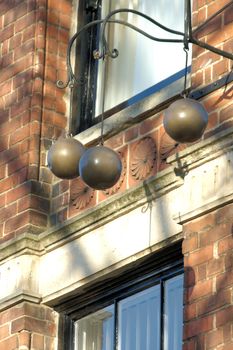 Traditional sign above Pawn broker