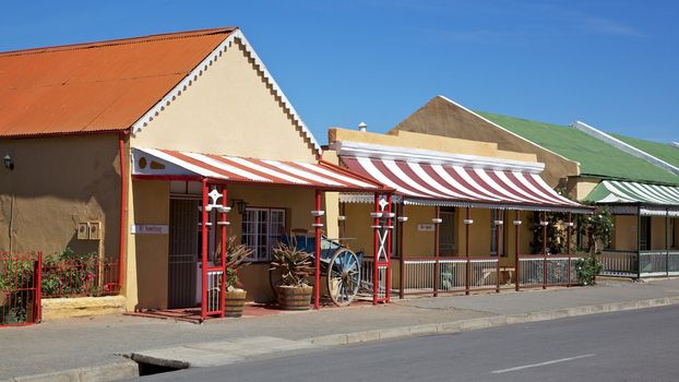 Die Tuyshuise, a collection of renovated craftsmen's houses situated in Cradock, in the Great Karoo, Eastern Cape, South Africa.