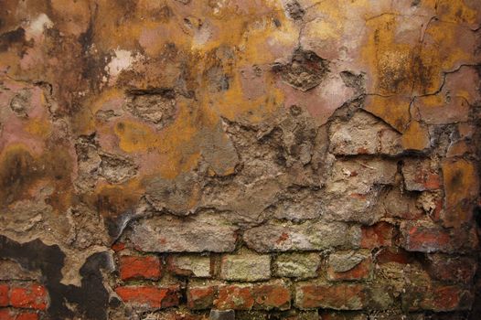 Old dirty brick wall.
Grungy background.