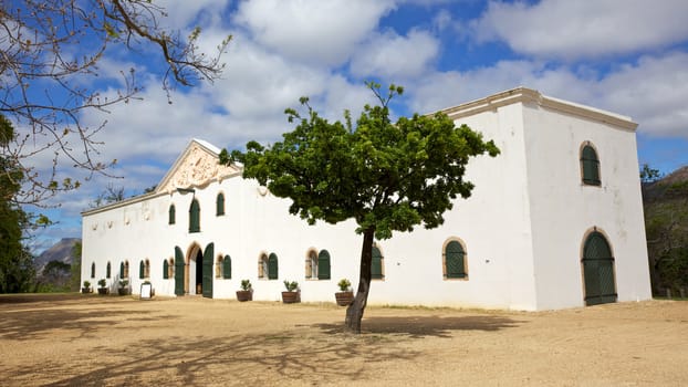 The wine cellar at Groot Constantia. Groot Constantia is the finest surviving example of Cape Dutch architecture and one of South Africa’s foremost historical monuments and tourist attractions.